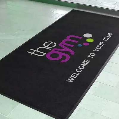 9 mm Anti slip Outdoor Mat UV Stabilized Printed Logo Selamat Datang Pintu Masuk Karpet