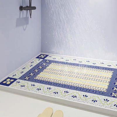 45CM * 74CM Anti Slip PVC Floor Mat Barefoot 10MM Soft Bath Mat Untuk Di Dalam Bath