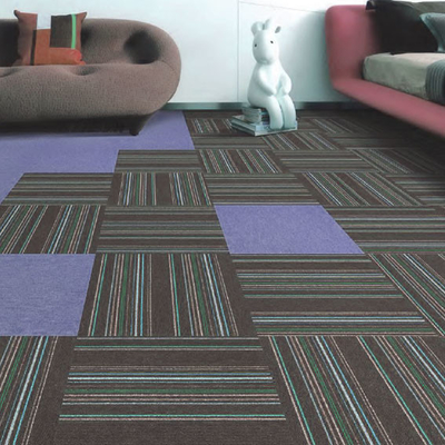 Nylon Surface PVC Backing Modular Carpet Tiles 4.5mm Tebal