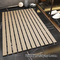 Crossed Strips Non Skid PVC Floor Mat Rug Untuk Kamar Mandi 45CM * 75CM Grey Tan
